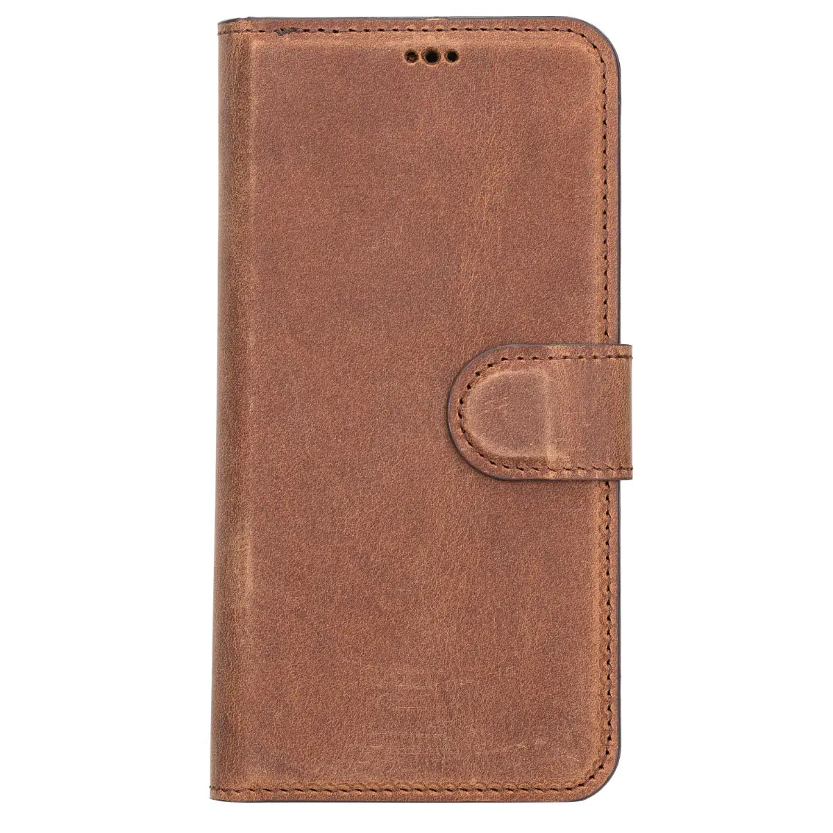 Vintage Distressed Brown Leather Wallet Case for iPhone 13 - Slim Protective Phone Cover with Card Slots | Perfect for Everyday Use, Travel & Business (iPhone 13/6.1
