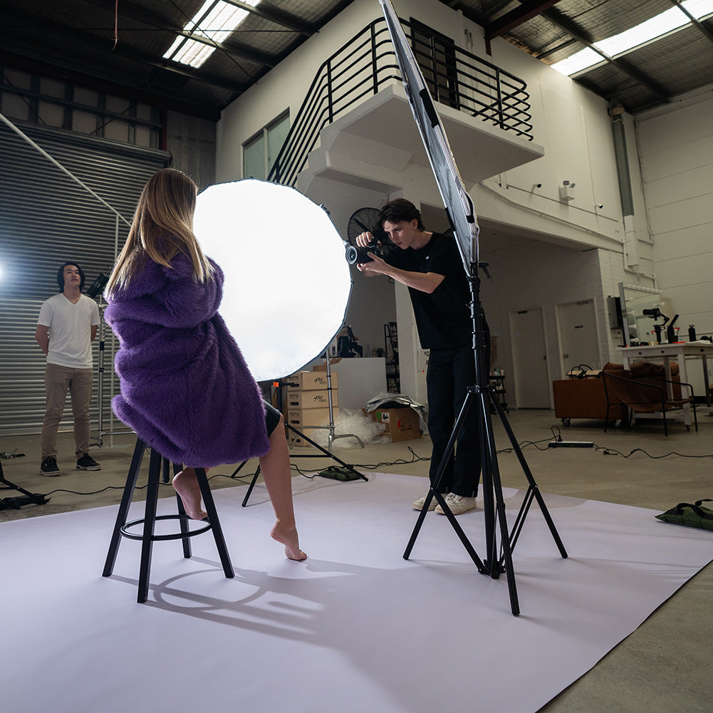 5-in-1 Square Metal Flag Panel Reflector Set with Boom Arm (100cm x 100cm) - Professional Photography Lighting Kit for Studio, Portrait & Product Shoots