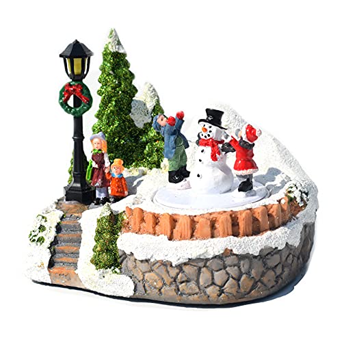 Glowing Music Snowman Hut - Christmas Decorations & Gifts with LED Lights and Holiday Melodies | Perfect for Home, Office, and Holiday Party Decor (Luminous Musical Snowman House)