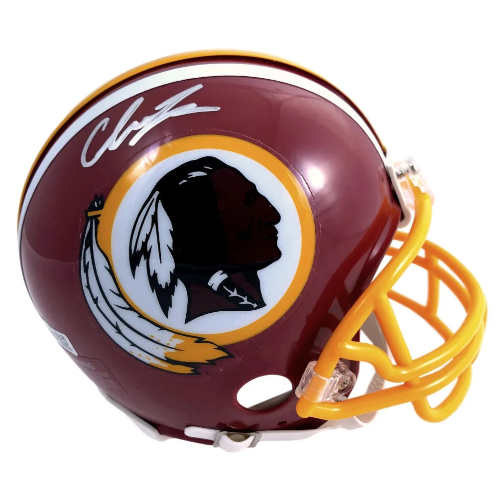 Chase Young Autographed Washington Redskins Rookie Mini Helmet with COA - Rare Collectible for Football Fans & Sports Memorabilia Display