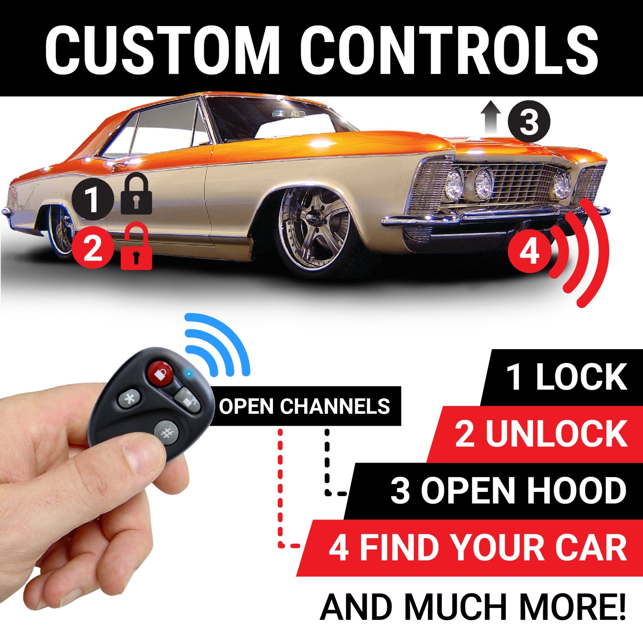 1904 Rambler Model J Power Lock Kit with Remote Keyless Entry - Central Locking System for 2 Door Cars | Easy Installation & Enhanced Security for Classic Vehicles