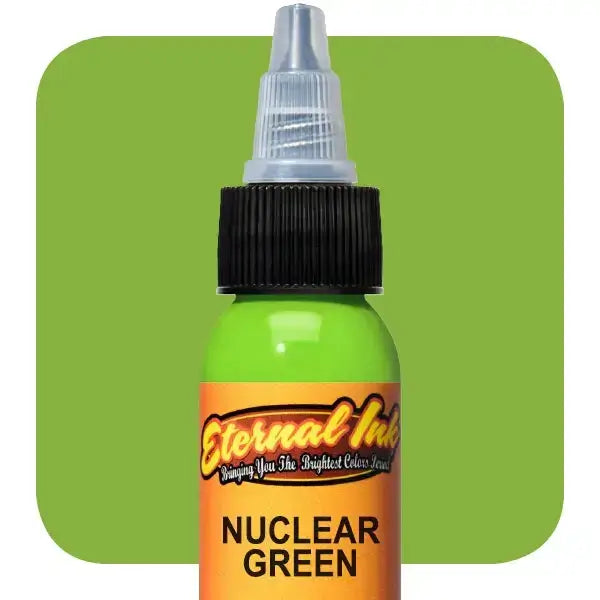 Nuclear Green Eternal Ink - Long-Lasting Vibrant Tattoo Ink for Professional Artists & Tattoo Enthusiasts | Perfect for Sleeves, Cover-Ups & Detailed Body Art