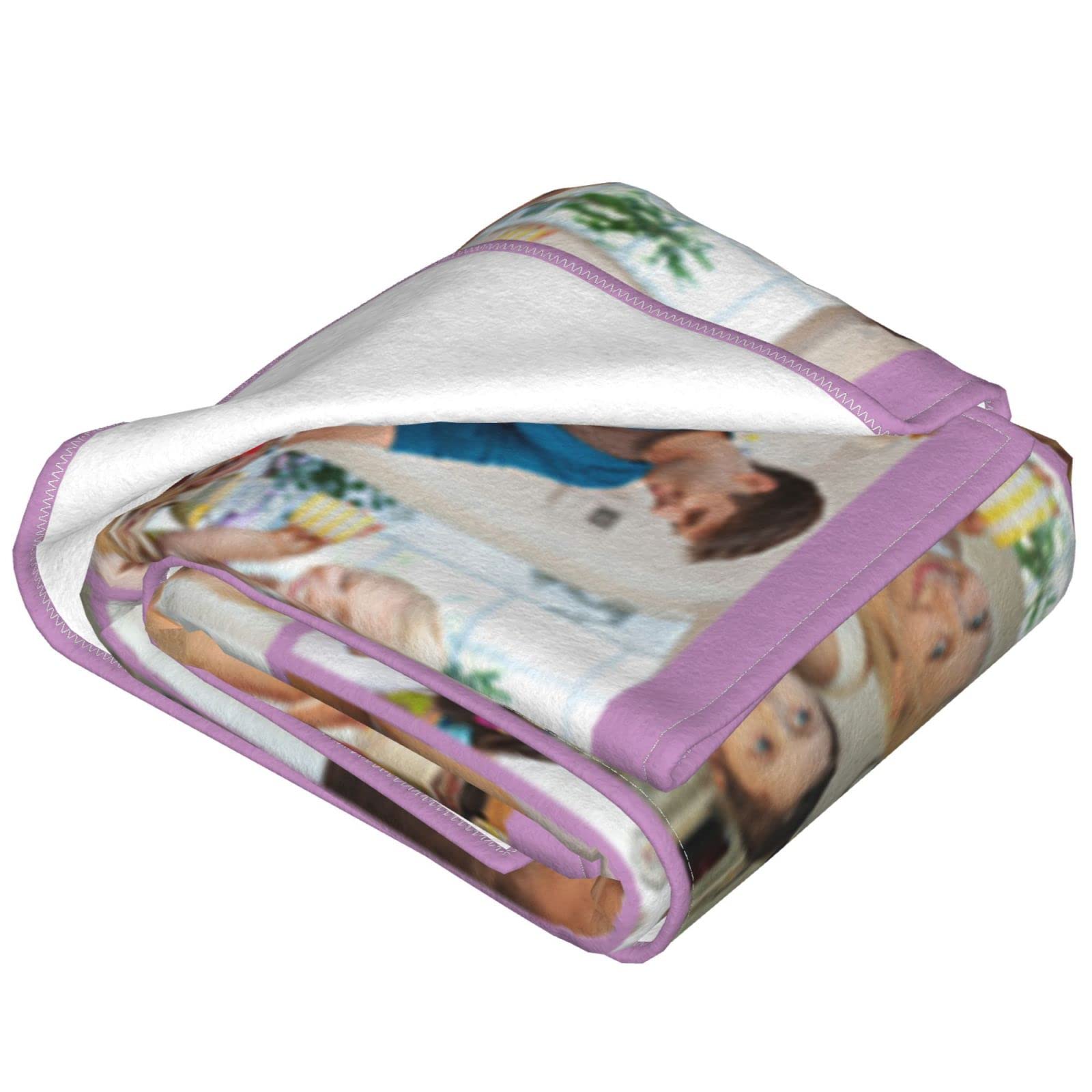 Personalized Photo Blanket - Custom Picture Throw Blanket for Baby, Mother, Father, Friends & Pets - Unique Gift for Birthday, Christmas, Halloween - Perfect for Cuddling, Home Decor & Special Occasions