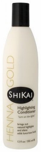Shikai Henna Gold Highlighting Conditioner 12oz - Natural Hair Treatment for Shine & Color Enhancement - Perfect for Dry, Damaged, or Color-Treated Hair at Home or Salon