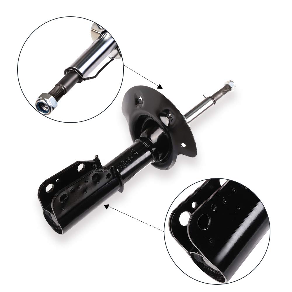 ECCPP 2x Front Shock Absorbers Kit - Compatible with 2000-2005 Buick LeSabre, Cadillac DeVille, Oldsmobile Aurora & Pontiac Bonneville - 335037 Auto Shocks for Smooth Ride & Enhanced Vehicle Stability - Perfect for City Driving, Highway Cruising & Daily Commutes
