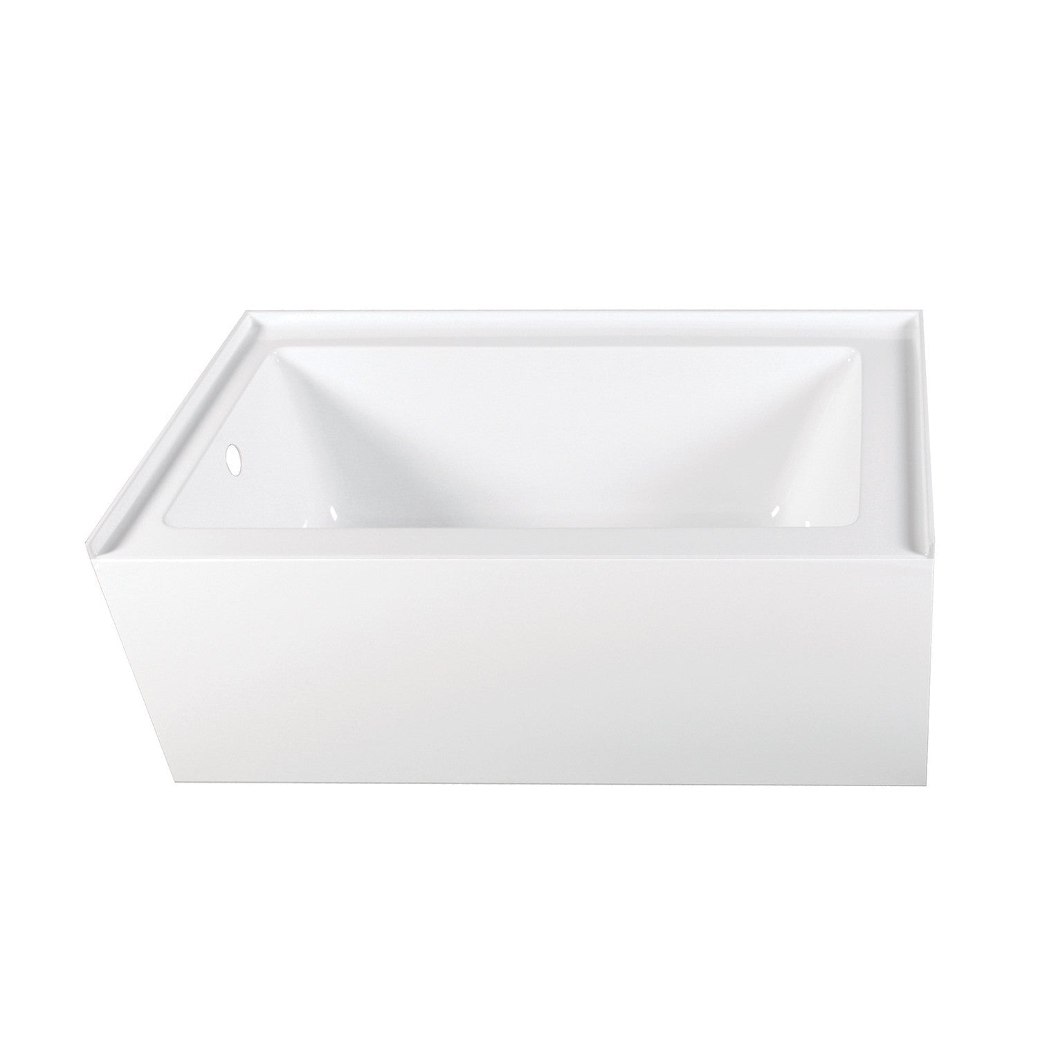 Aqua Eden VTAP603222L 60 Inch Acrylic Rectangular 3 Wall Alcove Bathtub - Left Hand Drain, Glossy White Finish - Perfect for Modern Bathrooms & Spa-Like Retreats