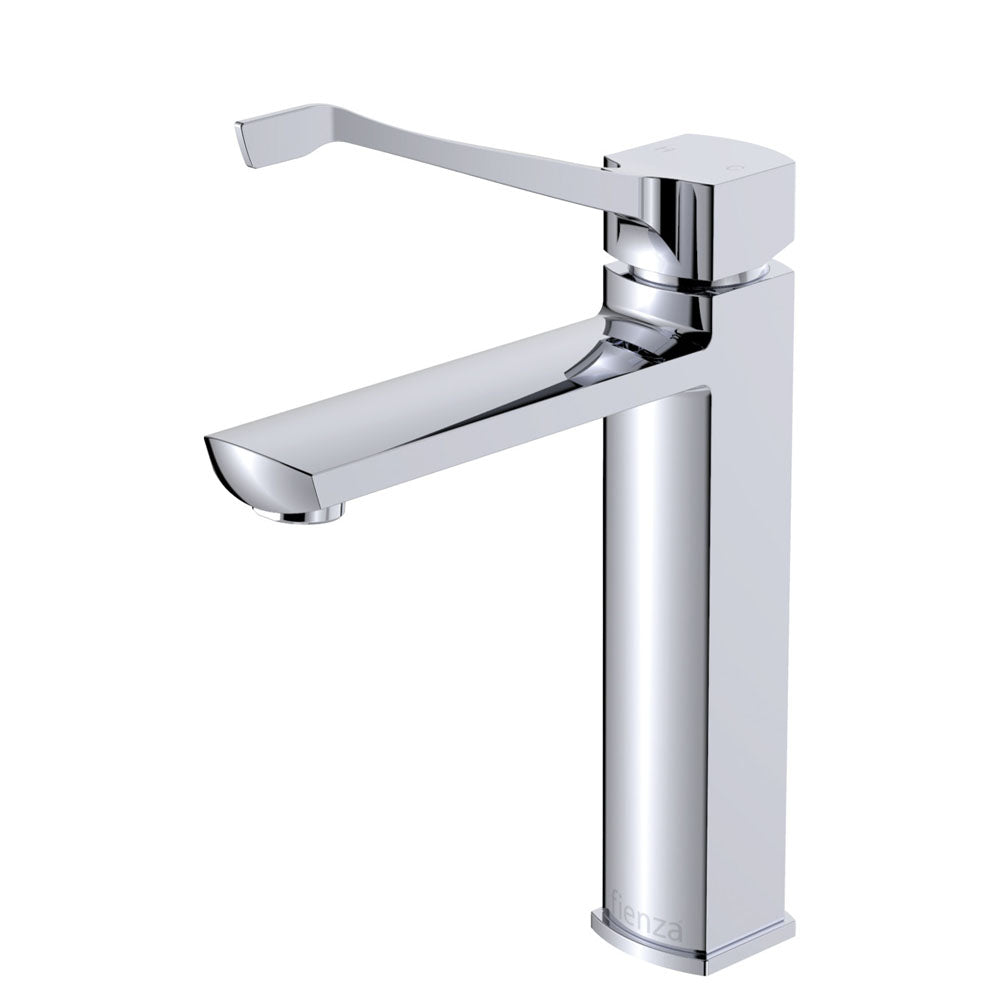 Fienza 218109D Koko Care Basin Mixer Tap Chrome - 235mm High, Modern Bathroom Faucet for Sink, Perfect for Home, Hotel, and Commercial Use