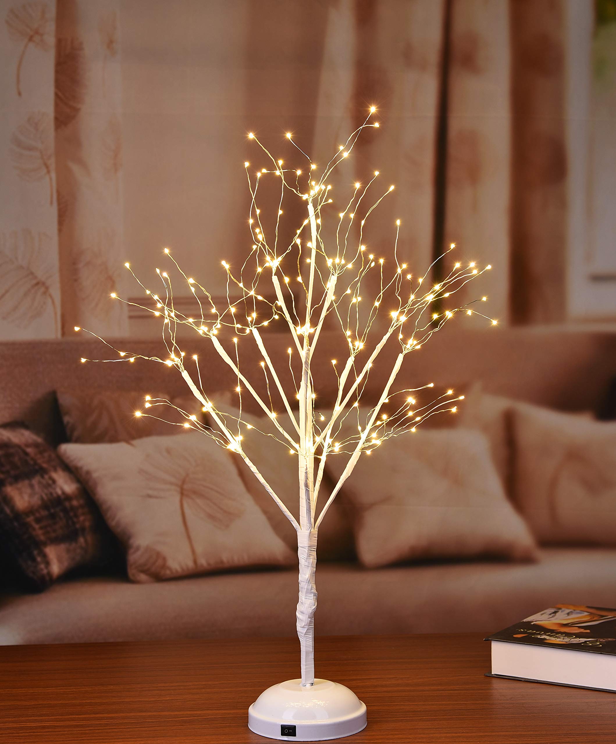 White LED Christmas Tree Lights - Energy Efficient Holiday Decor for Indoor & Outdoor Use