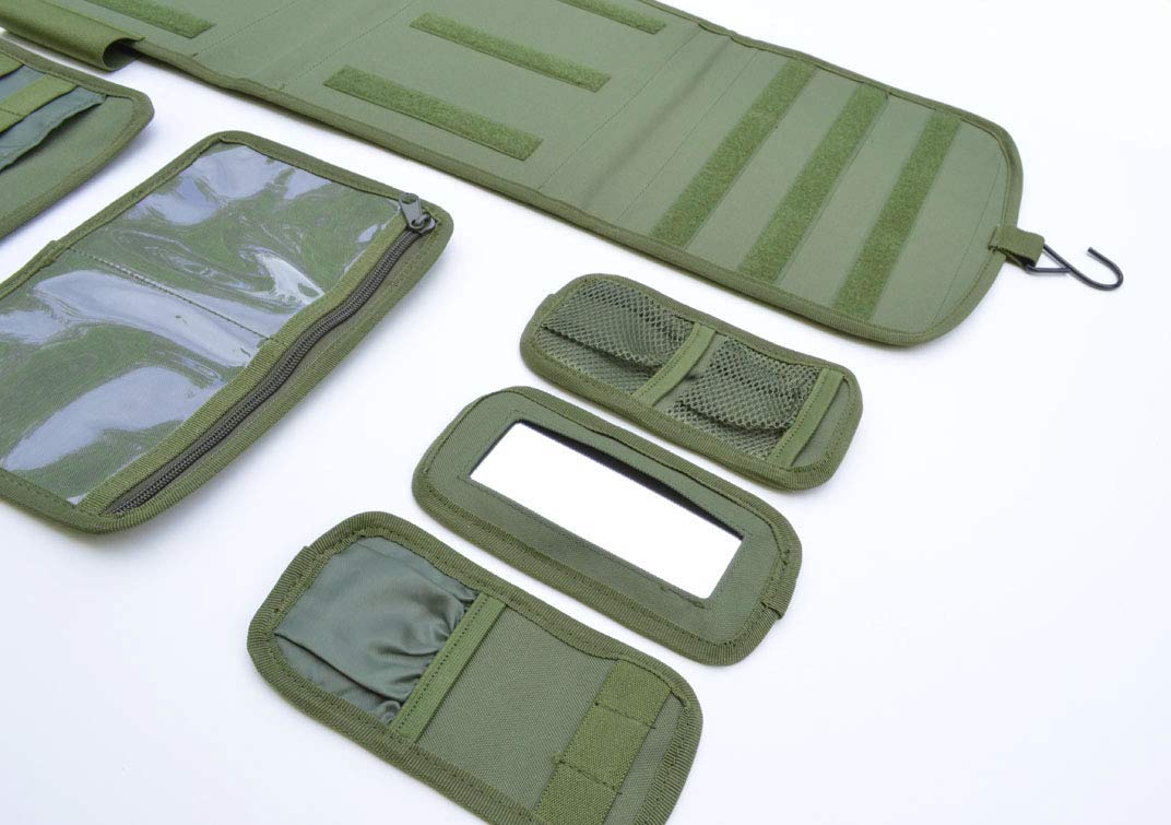 Tactical MOLLE Toiletry Bag for Camping & Travel - Durable Military Wash Kit with Pouch Organizer - OD Green - Perfect for Outdoor Adventures, Hiking & Survival Gear