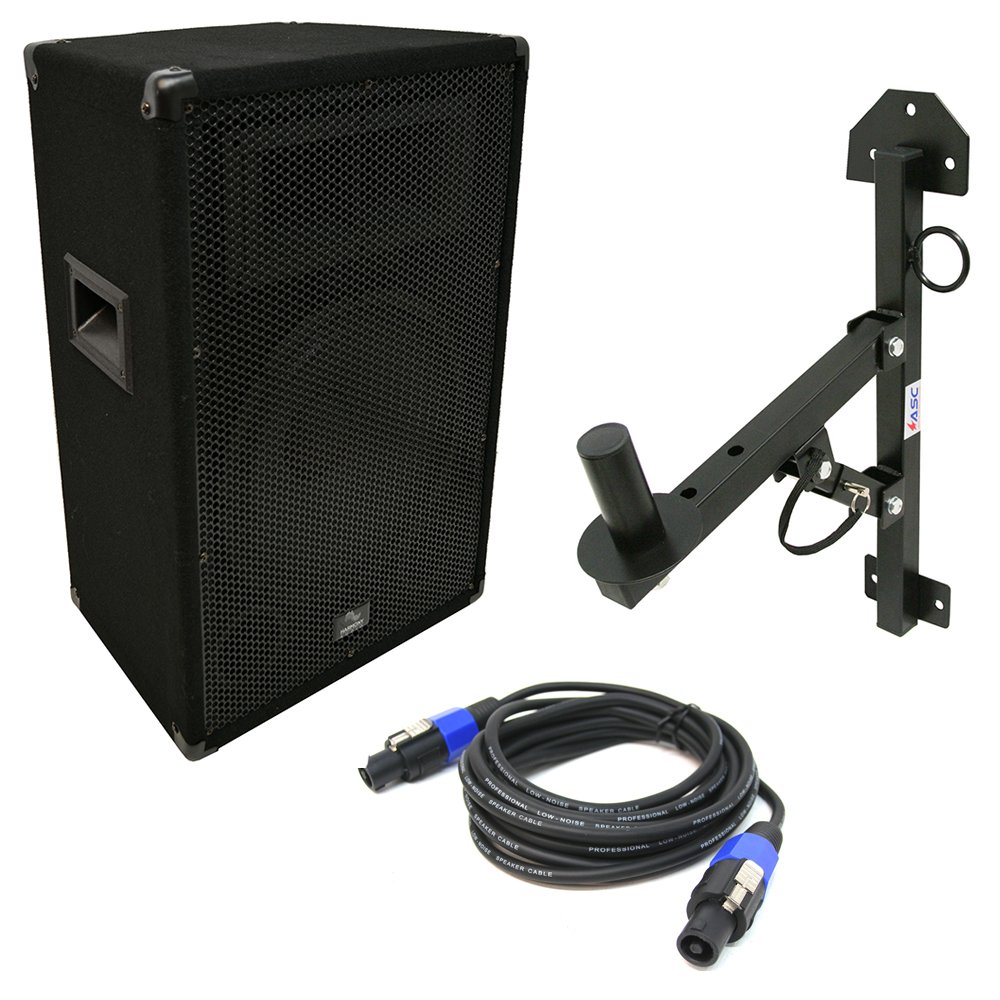 Harmony Audio HA-V12P Pro DJ 12-Inch 450W Passive PA Speaker with Speakon Cable & Stand - Perfect for Live Music, DJ Performances, and Outdoor Events