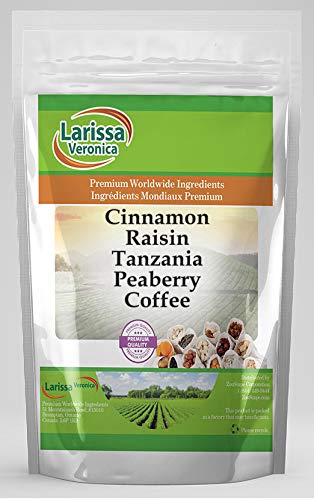 Premium Tanzania Peaberry Cinnamon Raisin Coffee - Gourmet Naturally Flavored Whole Bean Coffee (8 oz) - Perfect for Morning Brew, Afternoon Pick-Me-Up & Special Occasion Gifts