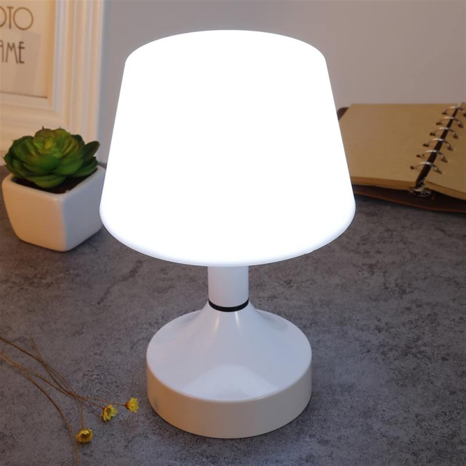 Rechargeable Smart Bedside Table Lamp with Remote Control - Dimmable LED Night Light for Bedroom, Nursery, Baby Feeding & Farmhouse Decor - Eye Protection Desk Lamp for Home Office & Romantic Ambience