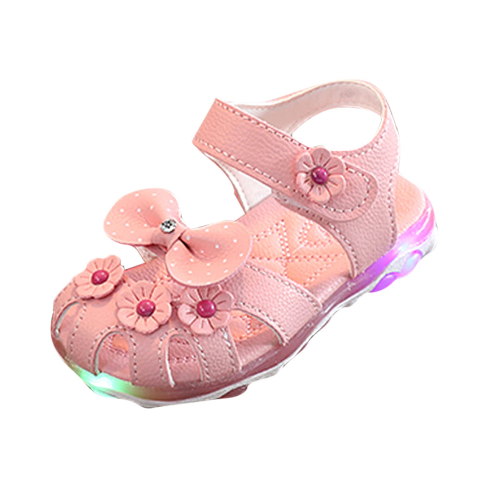 Gaoqi Toddler Girls Shoes - Cute Flower Crystal Bowknot Princess Sandals for Infant & Kids | Perfect for Dance, Party & Special Occasions