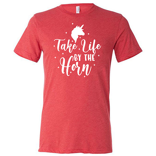 Unisex Take Life By The Horn Shirt - Motivational Graphic Tee for Men & Women - Perfect for Casual Wear, Gym, Workouts & Everyday Inspiration