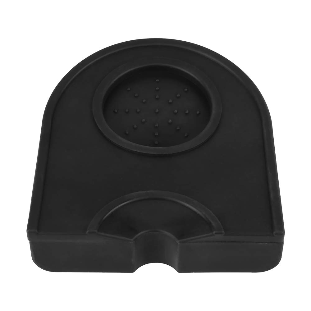 Non-Slip Silicone Coffee Tamper Mat - Anti-Skid Espresso Tamper Holder Pad for Semi-Automatic Coffee Machines (Black) | Perfect for Baristas & Home Coffee Brewing Stations