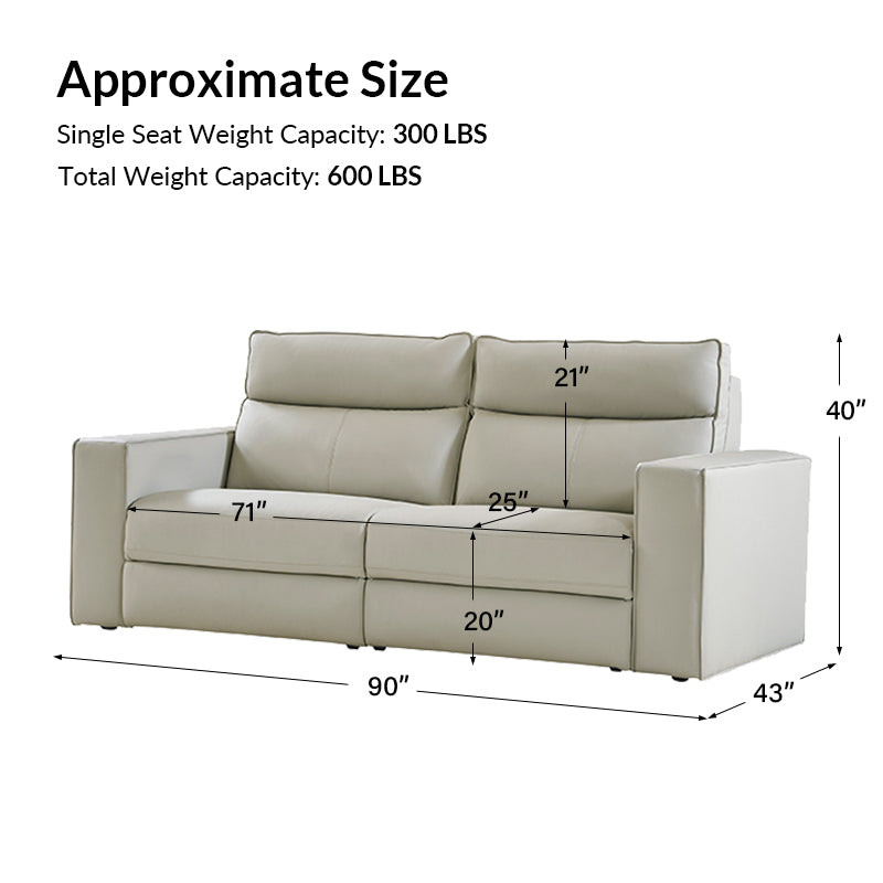 EliteNest Smart Modular Sofa with Power Recliners - Easy Assembly, Customizable Living Room Furniture for Modern Home & Entertainment Spaces