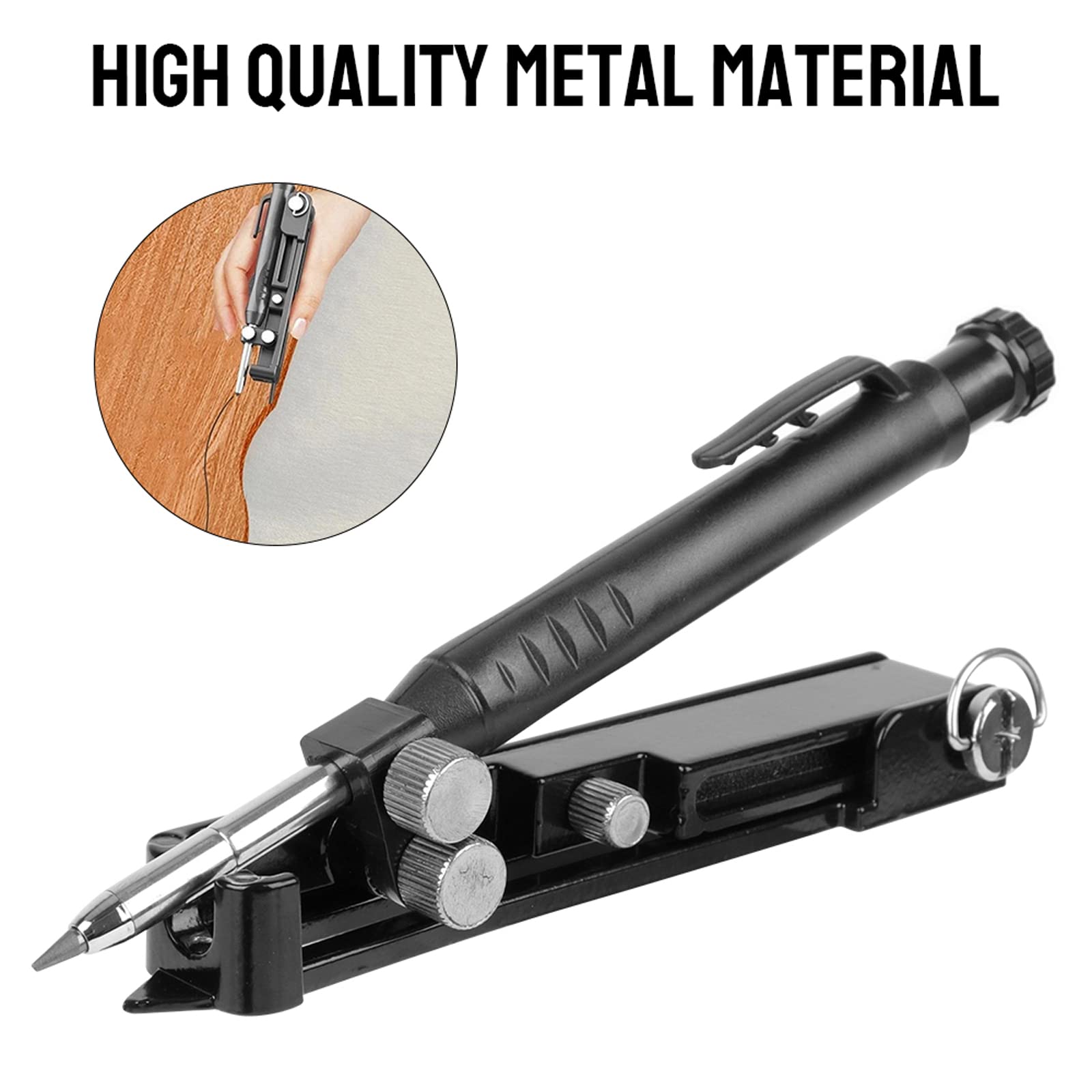 Upgraded Multi-Function Scribing Tool - Aluminum Alloy Construction Pencil for Woodworking, DIY Projects & Metal Marking | Deep Hole Scriber, Line Maker & Precision Measuring Tool | Perfect for Carpentry, Metalworking & Home Improvement