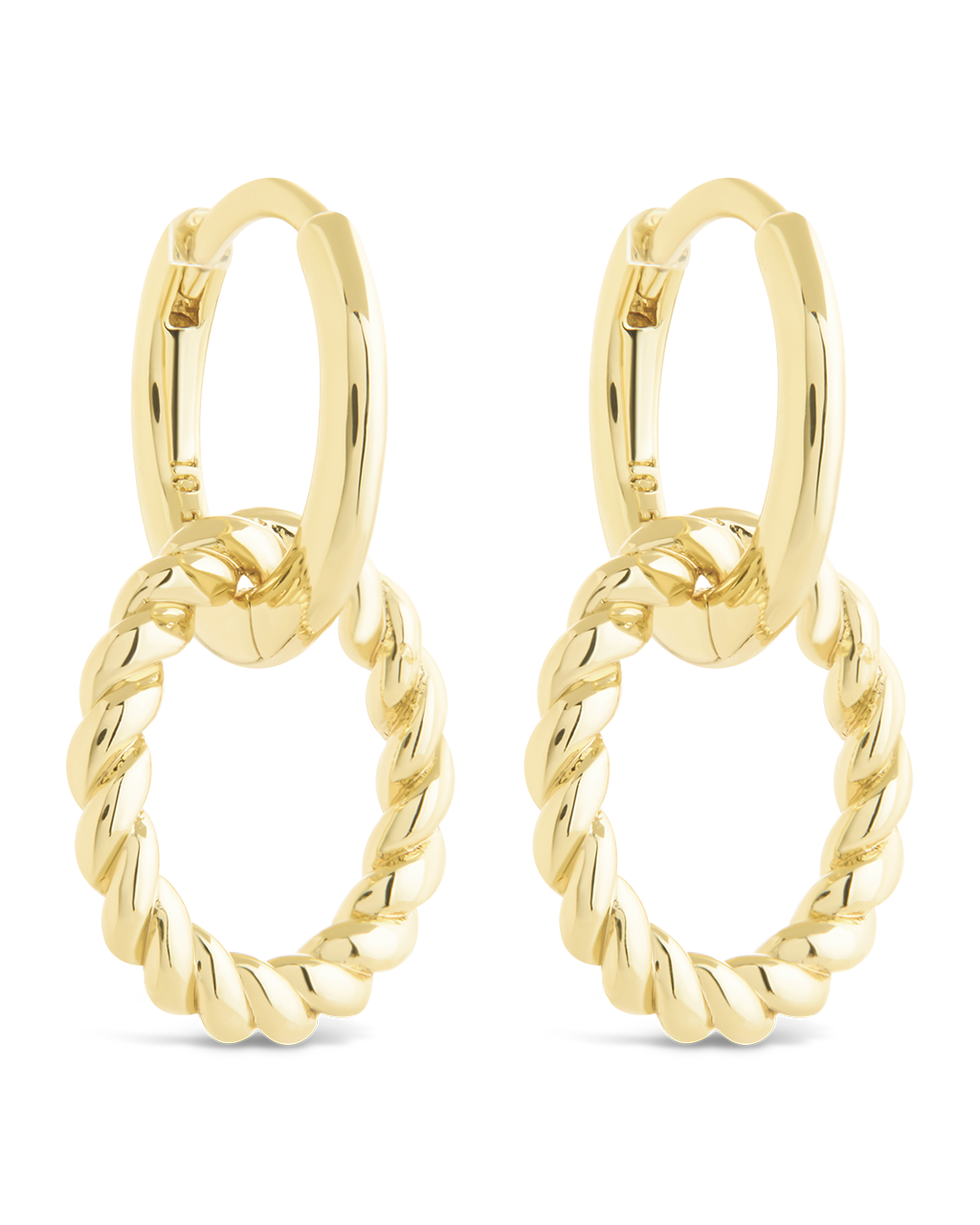 Hassie Delicate Twist Hoop Earrings for Women - Elegant Gold/Silver Dangle Earrings for Everyday Wear, Date Night & Special Occasions