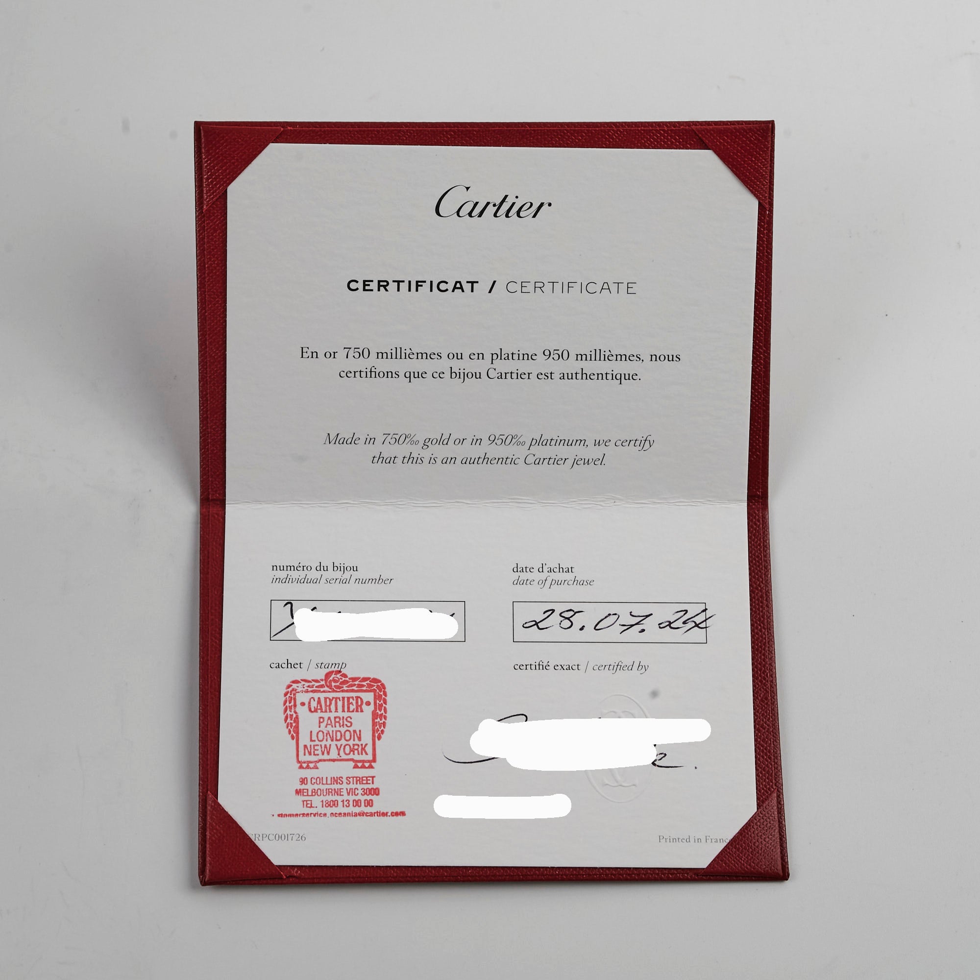 Cartier Trinity Bracelet in Red - 18K Gold Tri-Color Interlocking Rings - Luxury Jewelry Gift for Women - Perfect for Anniversaries, Valentine's Day & Special Occasions