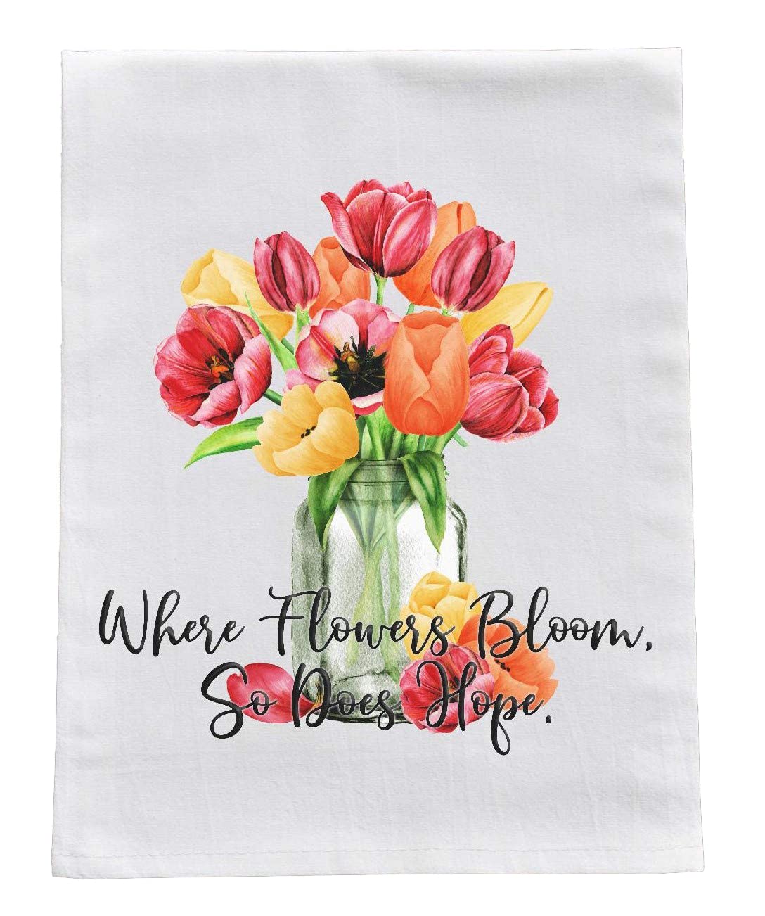 Premium Flour Sack Dish Towels for Kitchen - Soft Absorbent Cotton Towels with Floral Design - Perfect for Drying Dishes, Cleaning Countertops & Decorating Farmhouse Style Kitchens