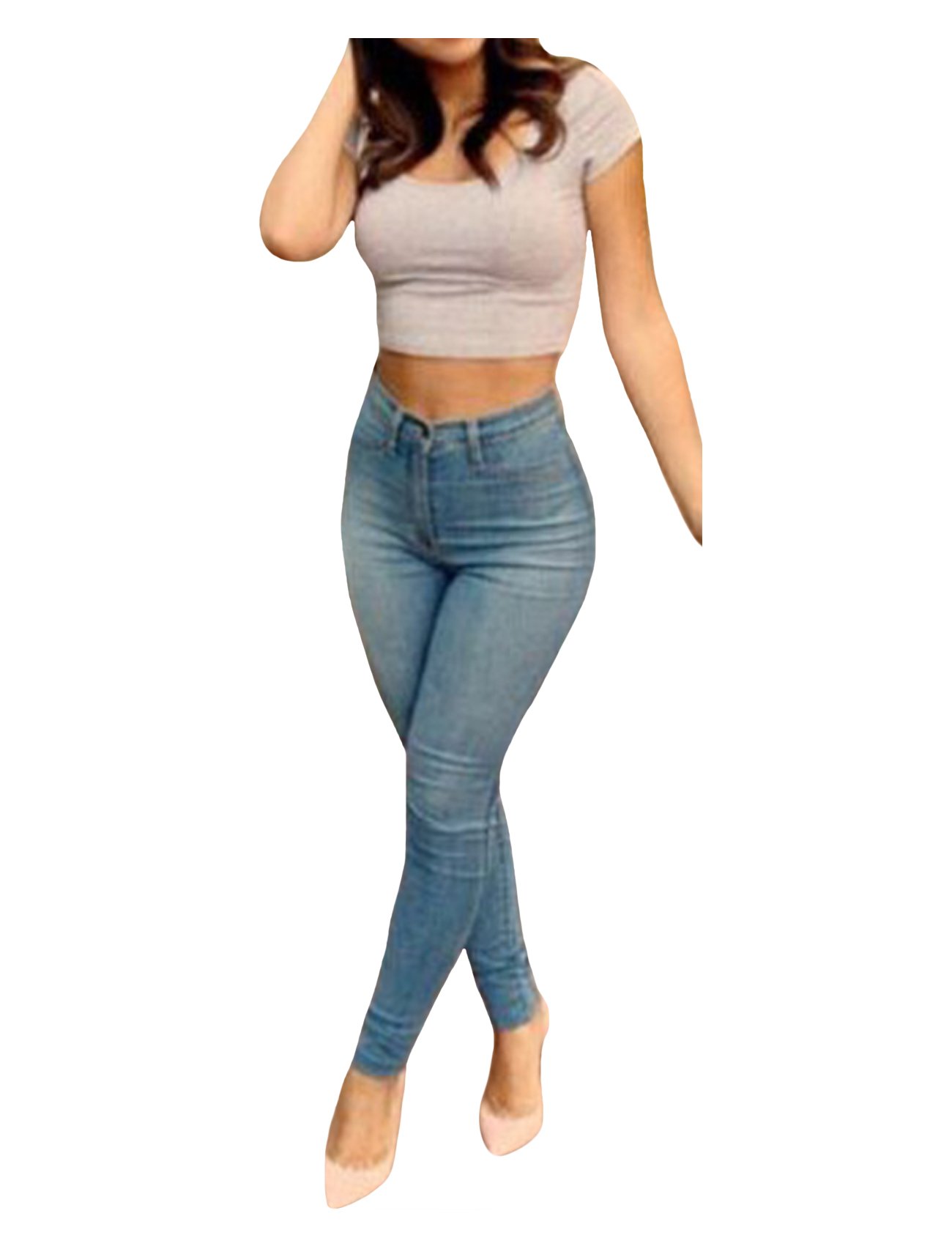 Women's High Waist Skinny Jeans - Stretch Denim Pencil Pants for Slim Fit & Comfort | Perfect for Casual Wear, Office & Night Out