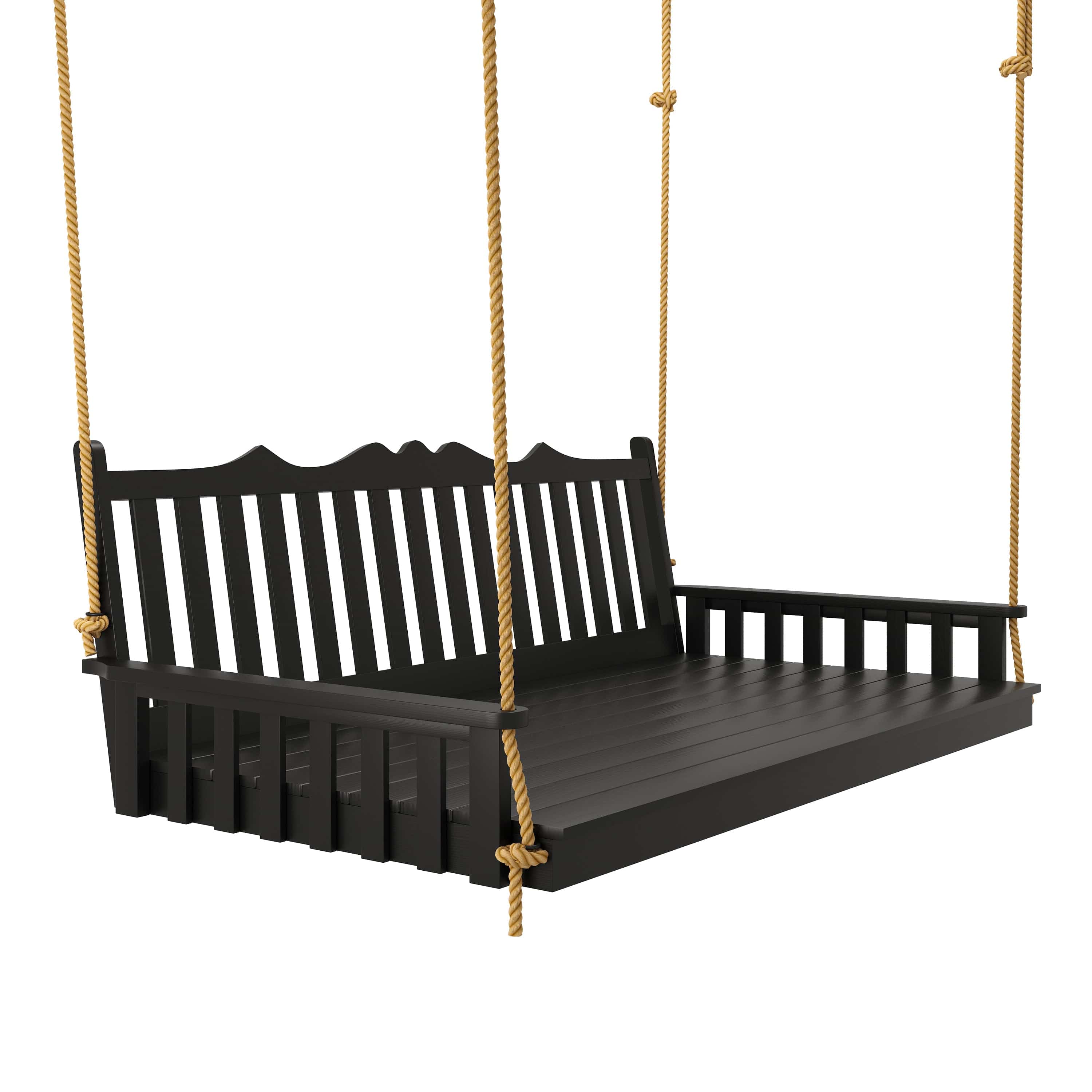 Keystone Amish Co. York Porch Swing Bed - Handcrafted Cedar Wood Outdoor Hanging Daybed for Patio, Garden, and Backyard Relaxation