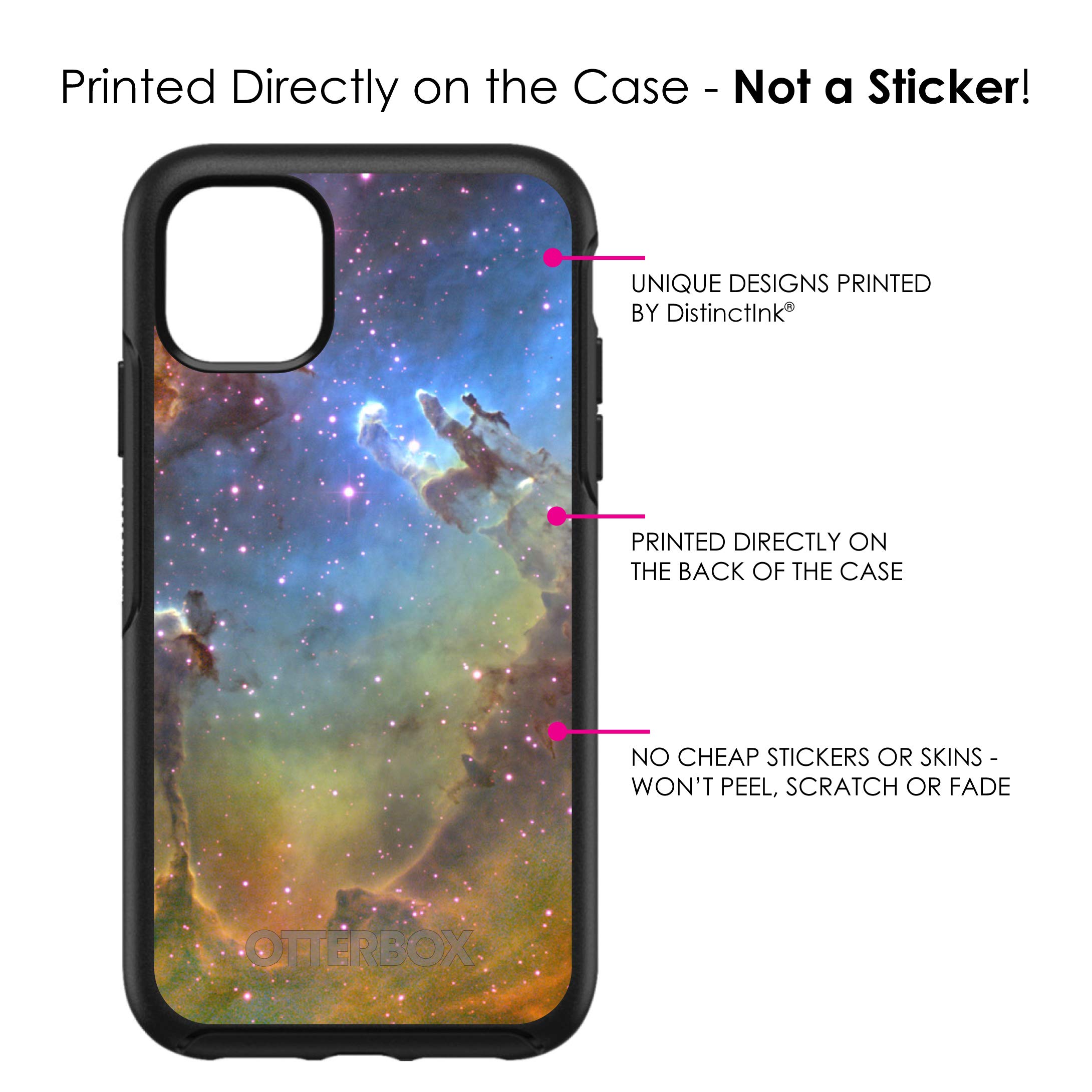 DistinctInk iPhone 11 Pro MAX Case (6.5 Inch) - Premium Protective Cover with Astronomy Design | Durable Shockproof Replacement for OtterBox Symmetry | Eagle Nebula Orange Blue Galaxy Print | Perfect for Stargazers & Space Enthusiasts | Ideal for Daily Use, Travel & Outdoor Activities