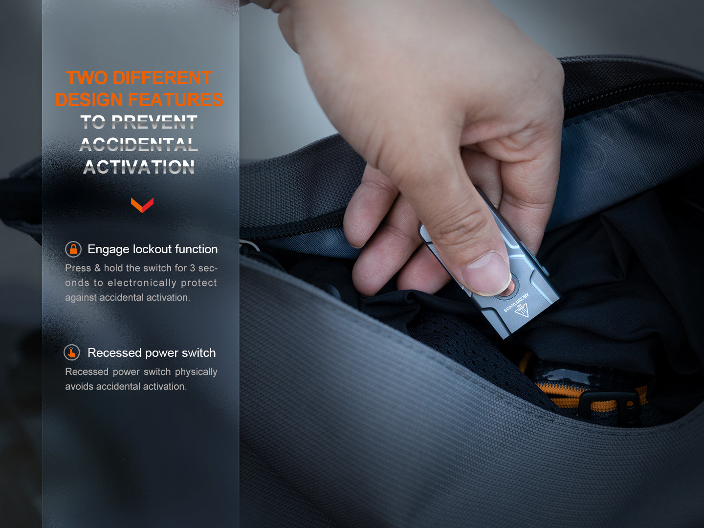 Fenix E03R V2 Ultra-Bright 300 Lumen Rechargeable Keychain Flashlight - Perfect for Camping, Hiking, and Emergency Use