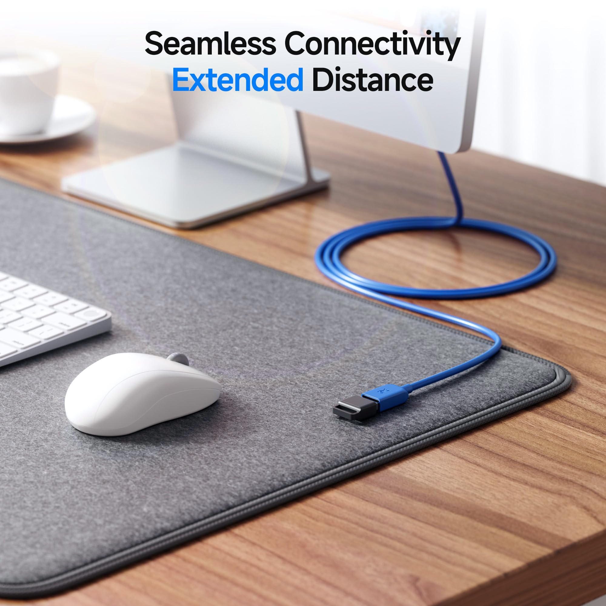 5Gbps USB 3.0 Extension Cable 10ft - High Speed Male to Female USB Extender for Webcam, VR Headset, Printer & External Hard Drive | Fast Data Transfer & Device Connectivity for Home Office & Gaming Setup