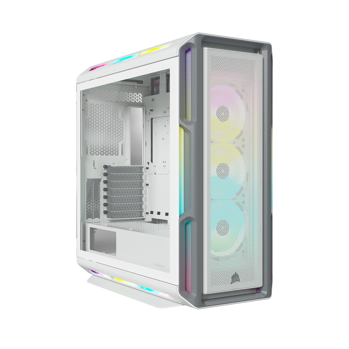 Corsair iCUE 5000T RGB Mid Tower PC Gaming Case - White | High Airflow Tempered Glass Design | Perfect for Gaming Rigs & Streaming Setups