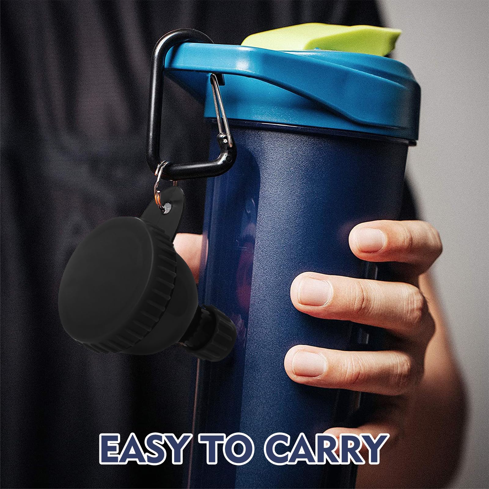 2 Pack Protein Powder Containers with Funnel - 50ml Portable Travel Shaker for Gym, Pre Workout & Supplements - Ideal for Protein Mixes, Smoothies & On-the-Go Nutrition
