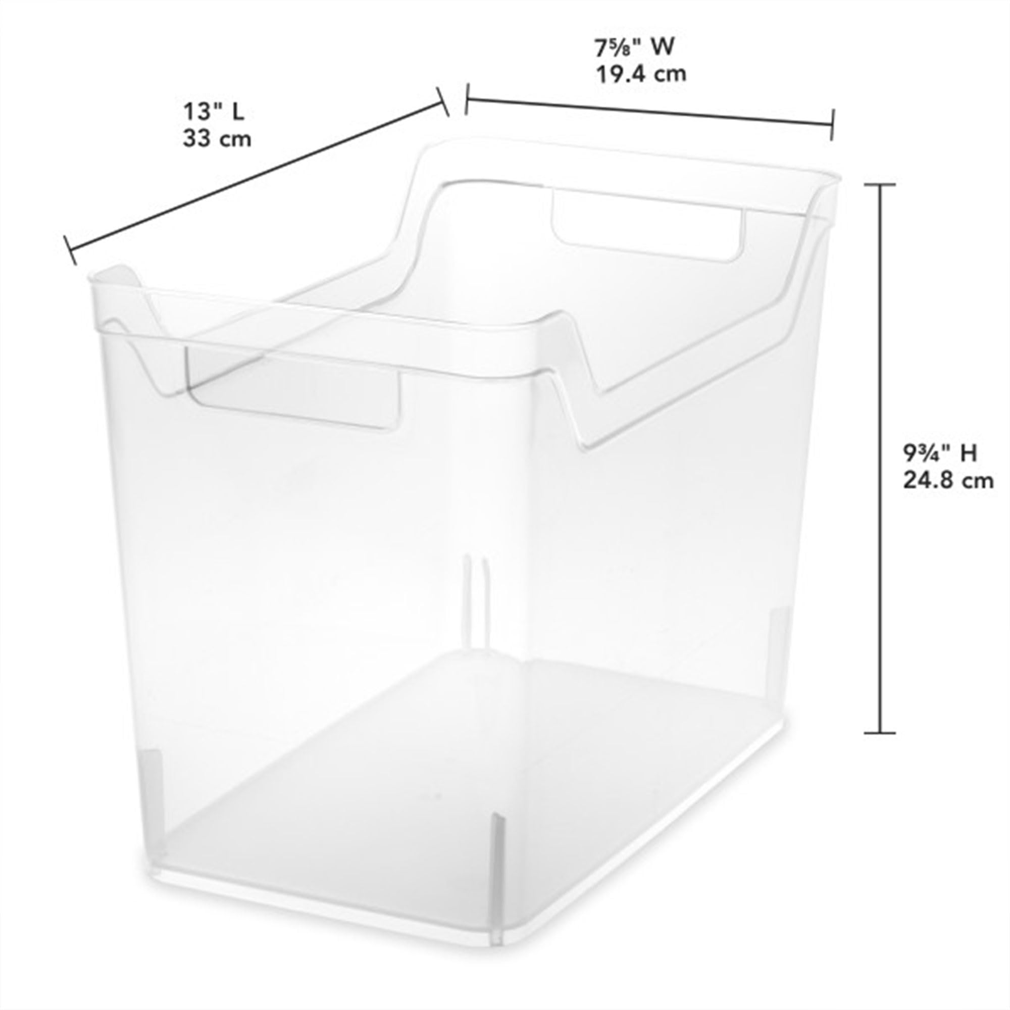 Sterilite Medium Clear Plastic Storage Bins with Handles - 12 Pack Open Top Shelf Organizer for Home, Kitchen, Office | Perfect for Pantry, Closet, and Garage Organization