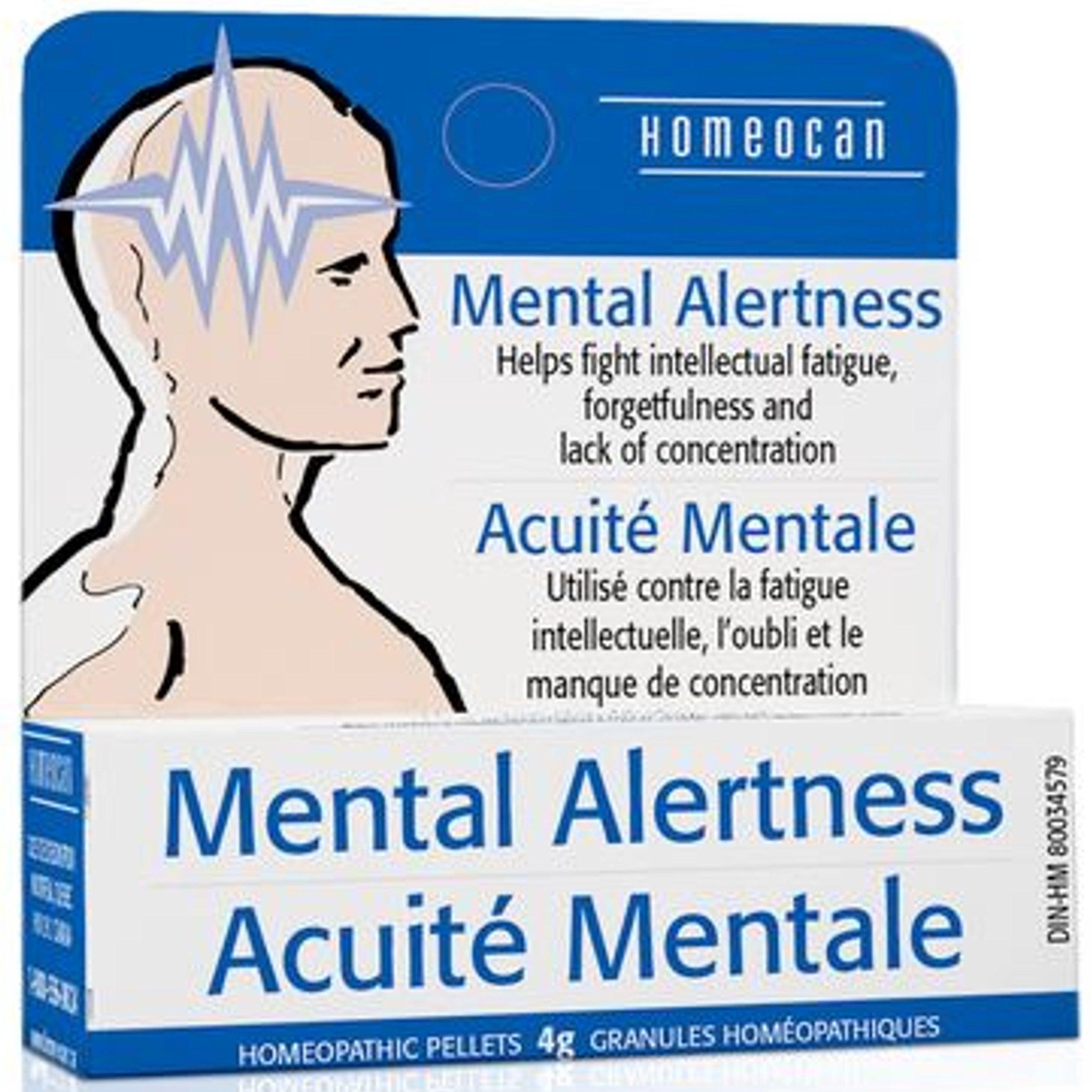 Homeocan Mental Alertness Pellets 4g - Natural Brain Booster Supplement for Focus & Clarity - Perfect for Studying, Work & Daily Cognitive Support