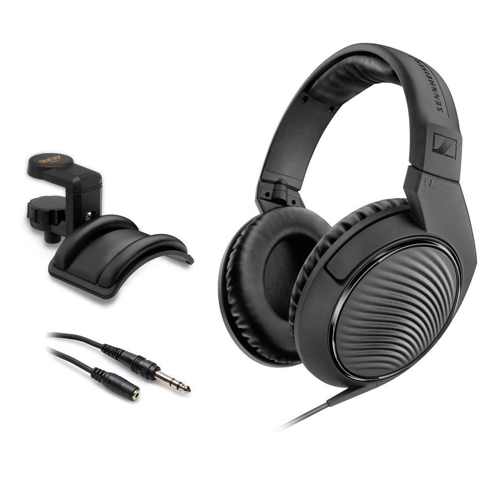 Sennheiser HD 200 Pro Studio Monitoring Headphones with Detachable Cable - Professional Over-Ear Headset for Music Production, DJing & Gaming - Includes Headphone Stand & 10ft 1/4