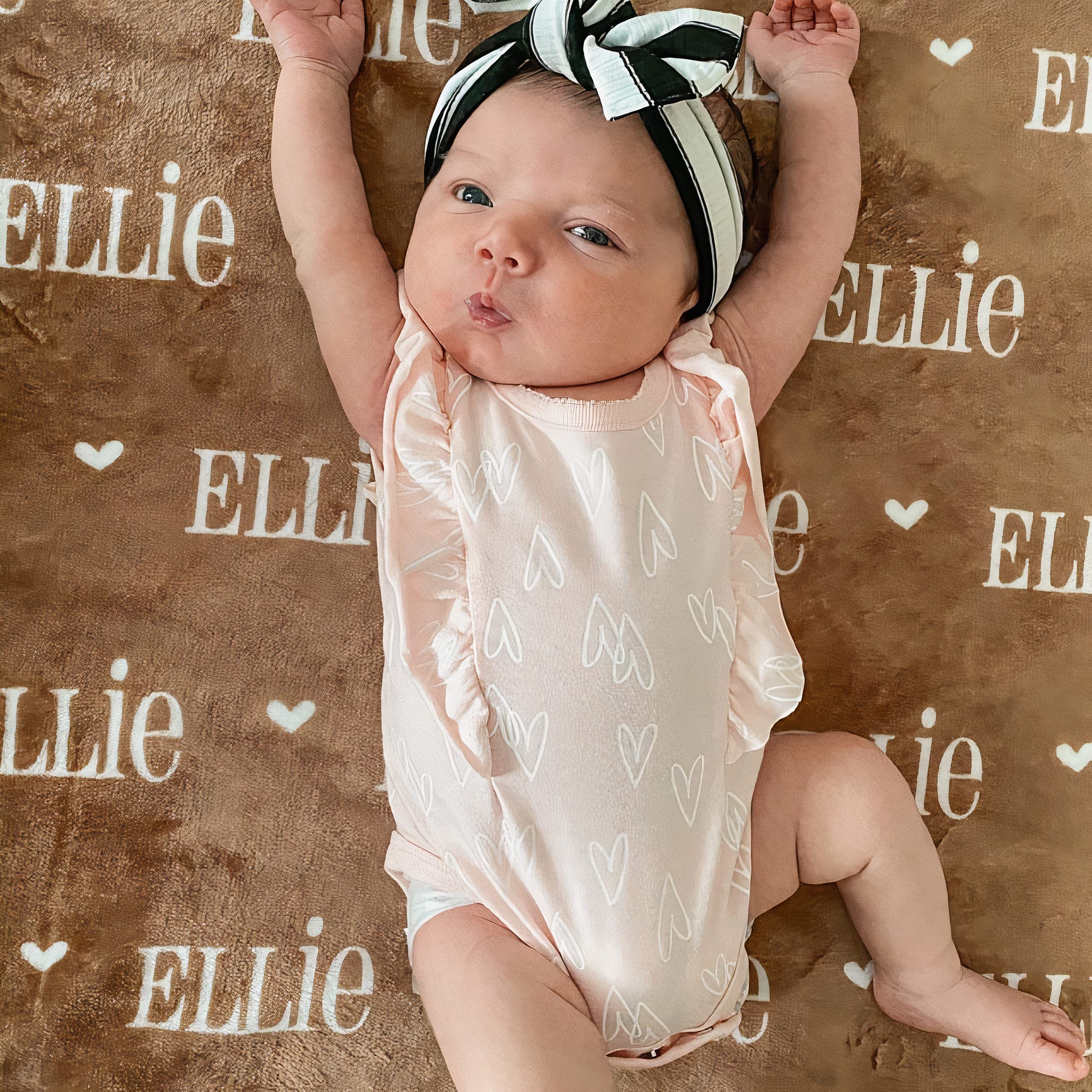 Custom Personalized Name Blankets for Baby, Kids & Adults - Soft Fleece Baby Blanket with Name Embroidery - Perfect for Gifts, Nursery, Cuddling & Photo Props