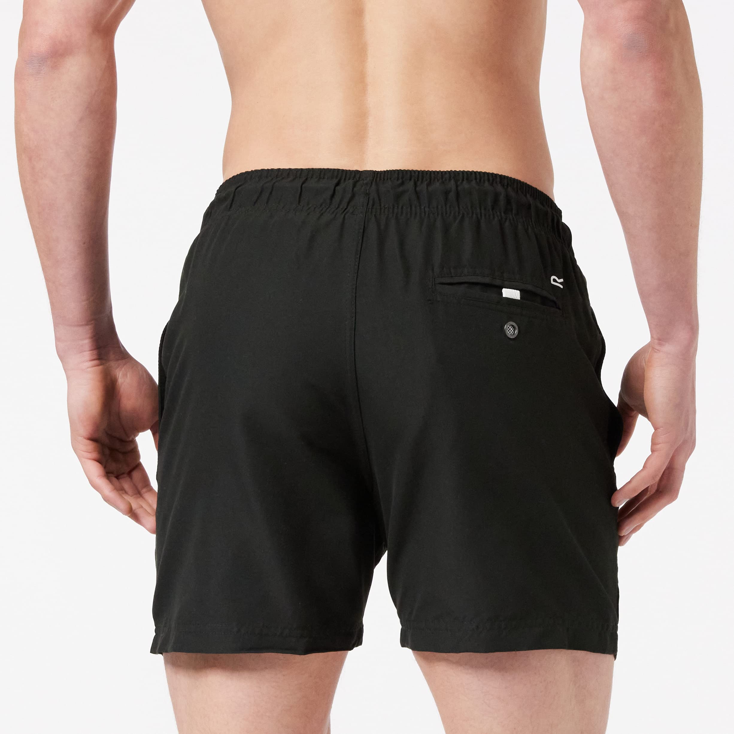 Regatta Men's Mawson II Quick-Dry Swim Shorts - Black - Medium Size - Perfect for Swimming, Beach & Pool Activities