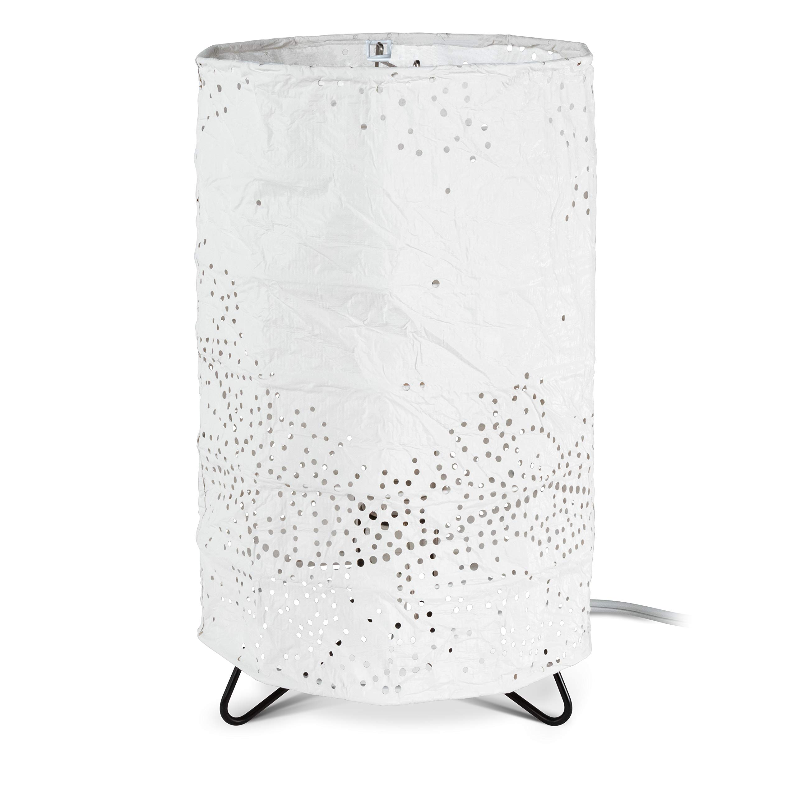 Soji Stella Solace Cylinder Northwest Table Lamp - Modern LED Bedside Lamp for Living Room, Bedroom & Office - Warm White Light, Adjustable Brightness, Energy Efficient Design