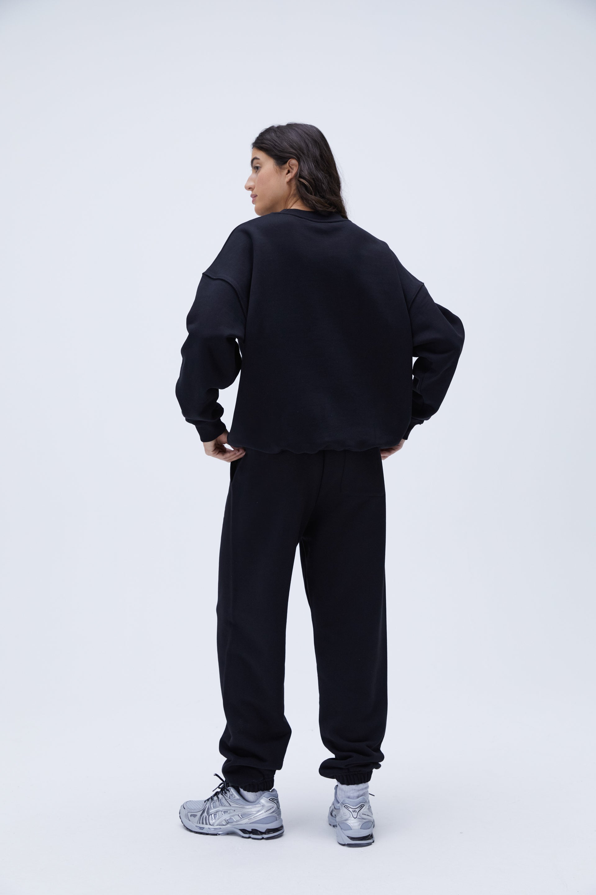 Varsity Oversized Sweatshirt for Men & Women - Black Cotton Pullover Hoodie for Casual Wear, Street Style & Loungewear