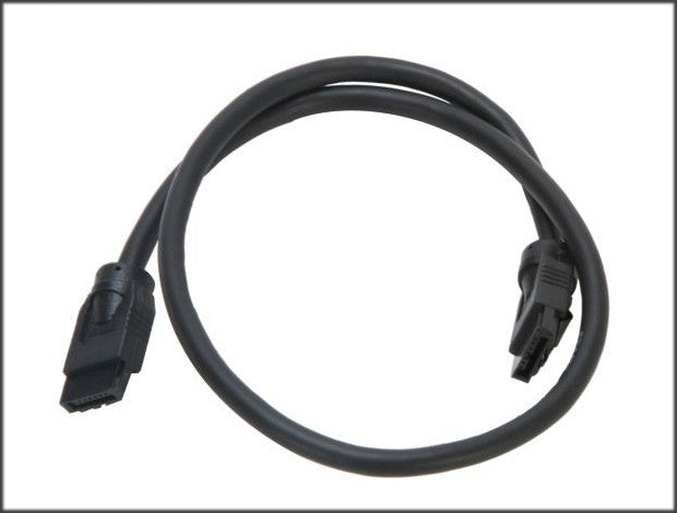 OKGear 18-Inch Black Premium SATA III Cable - 6Gbps Straight to Straight with Latch - High-Speed Data Transfer for PC, Laptop, and Server Upgrades