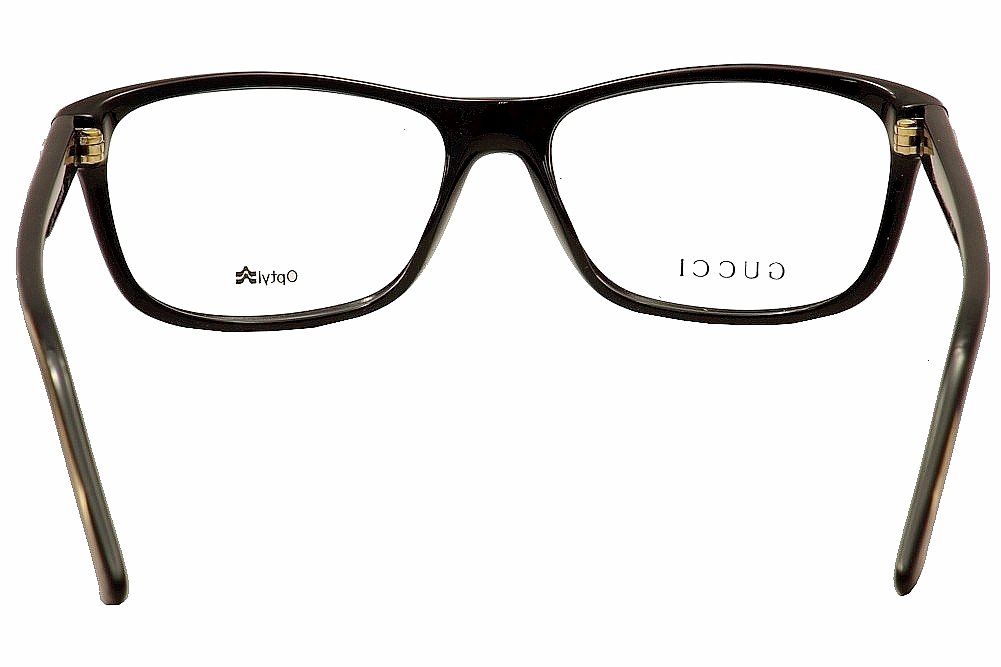 Gucci Women's Black & Clear Optical Glasses - Non-Polarized Eyewear with Optyl Frame (Size 53) for Work, Reading & Fashion