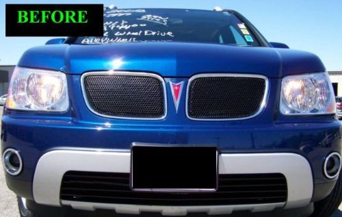 Chrome Grille Grill Kit for Pontiac Torrent 2005-2009 - Perfect Fit for 2006 2007 2008 Models - Upgrade Your Car's Front Look for a Sleek & Stylish Appearance