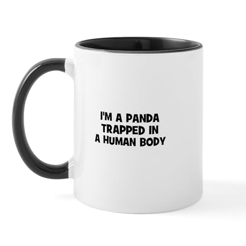 White/Black Inside - I'm A Panda Trapped In A Huma Mug
