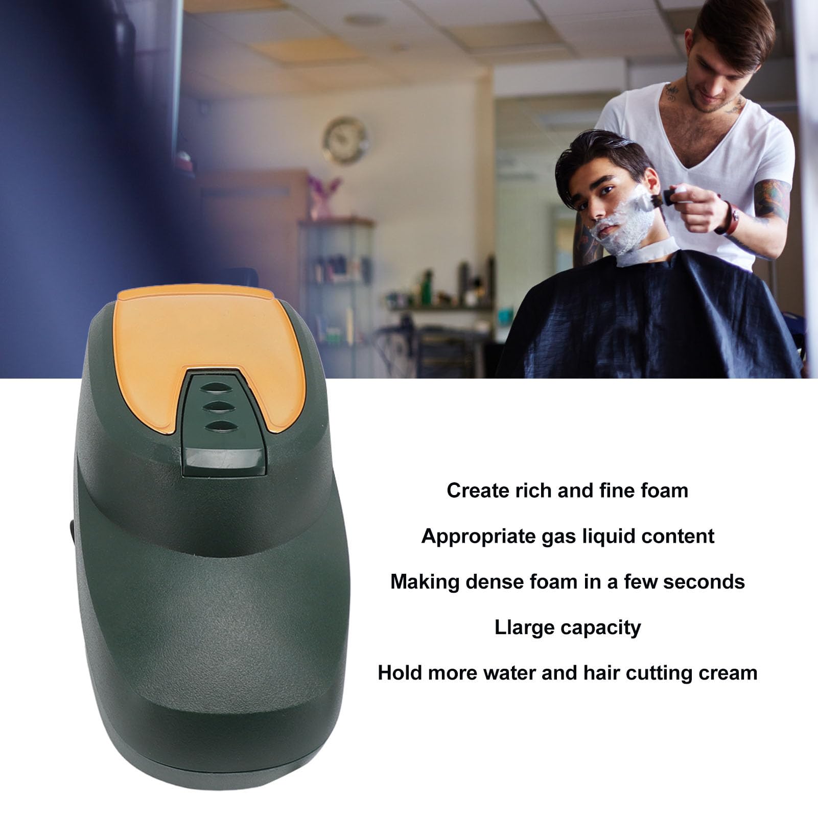 Professional Electric Hot Lather Machine for Barber & Shaving - Large Capacity Rich Foam Facial Latherizer for Men | Perfect for Home Grooming, Salon Treatments & Spa Days