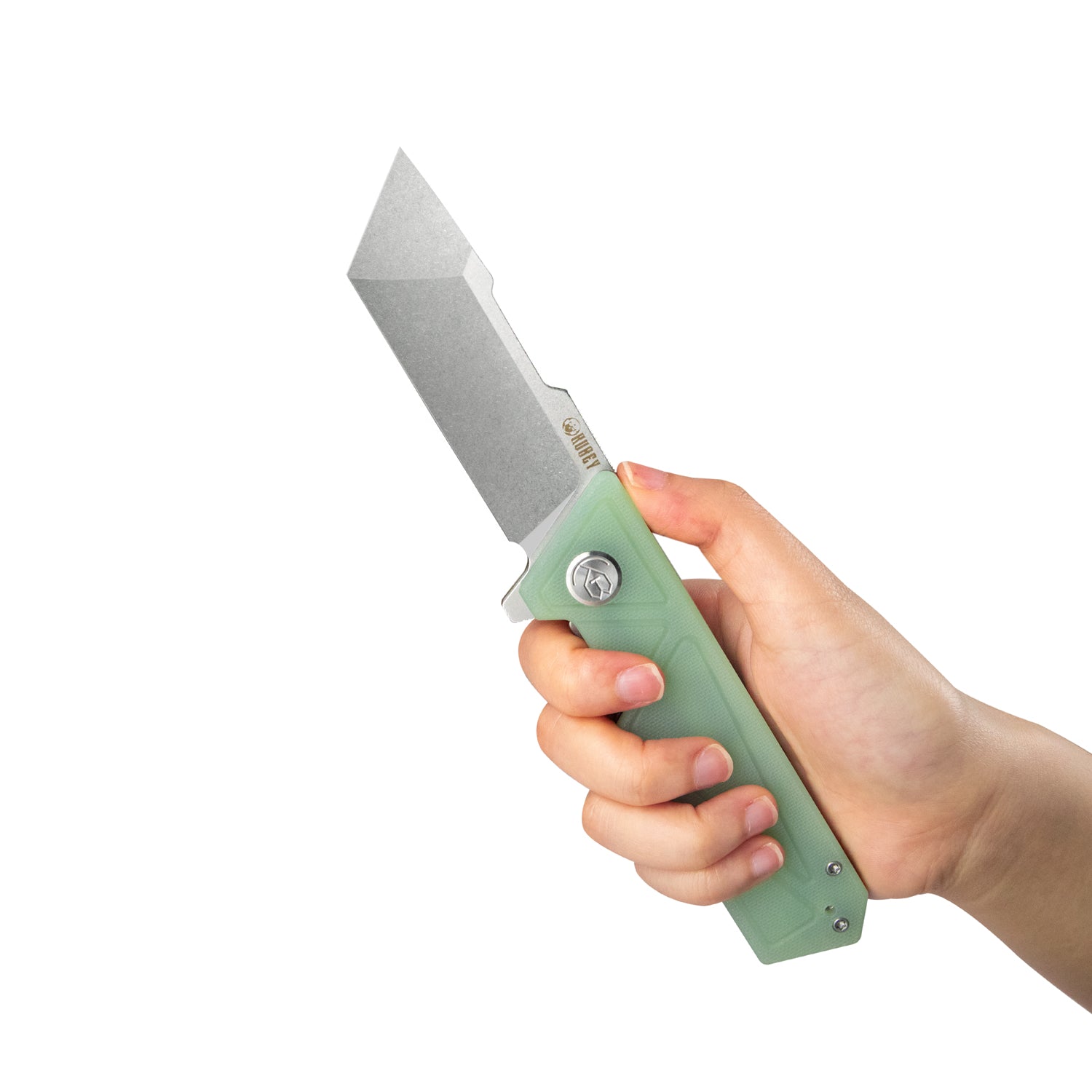 Avenger Outdoor EDC Folding Pocket Knife - D2 Steel Blade, Jade G10 Handle, 3.07