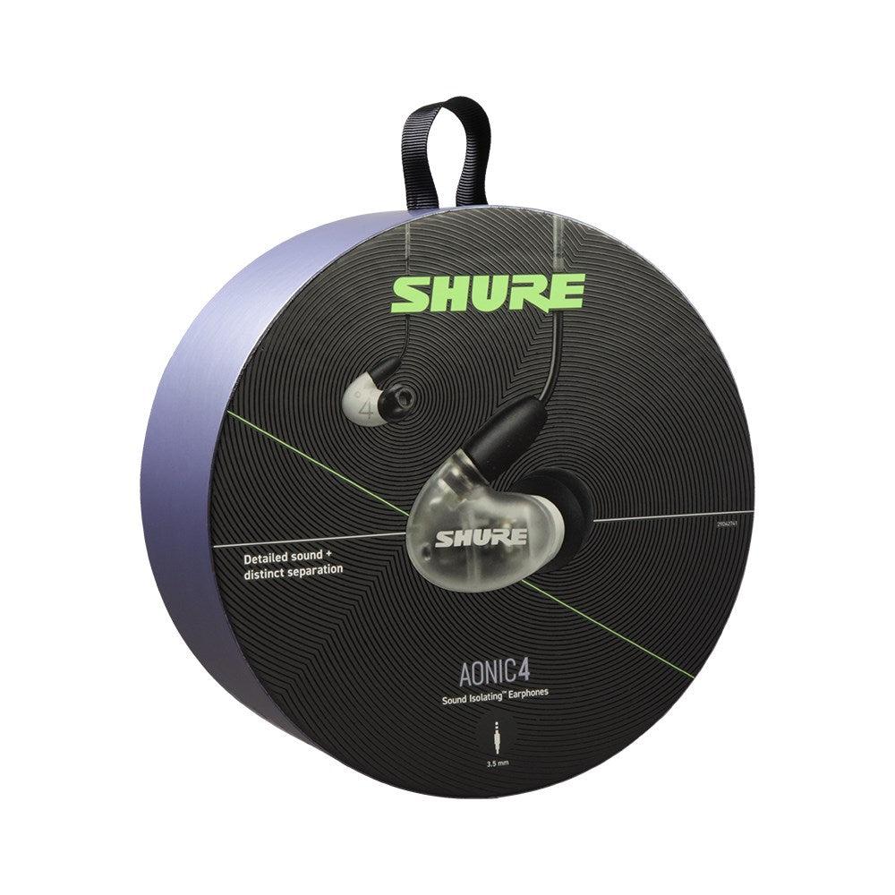 Shure AONIC 4 High-Fidelity Sound Isolating Earphones with Noise Cancellation - Perfect for Music Lovers, Audiophiles, and Studio Recording Professionals