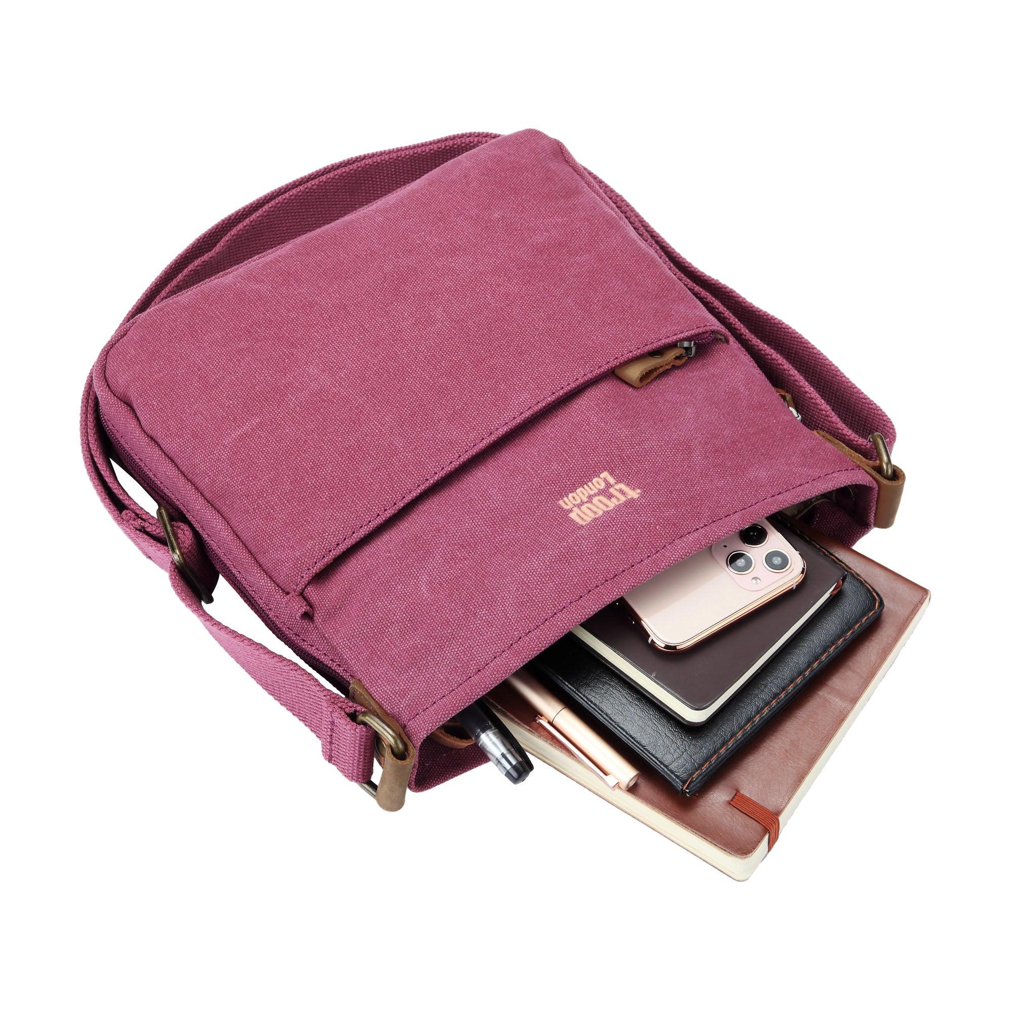 Troop London Classic Canvas Crossbody Bag for Men & Women - Stylish & Durable Shoulder Bag for Travel, Work & Everyday Use