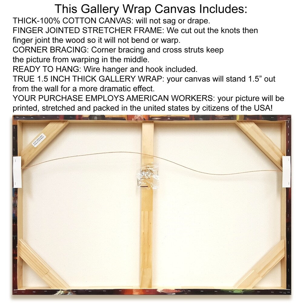 Beautiful Ride by Jan Weiss - Premium Canvas Art Print Ready to Hang - Perfect for Living Room, Bedroom & Office Wall Decor