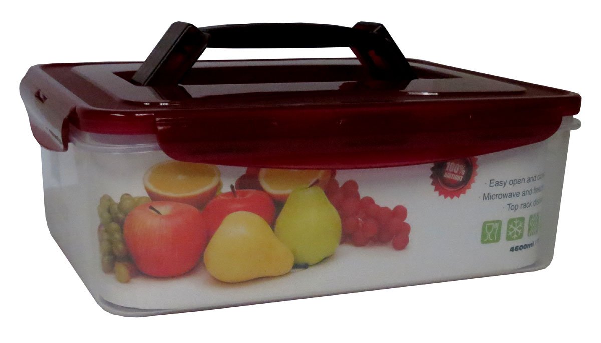 Easy Lock Airtight Food Storage Container - 156 oz Rectangle Kitchen Organizer (Red) | Perfect for Meal Prep, Pantry Organization & Leftovers