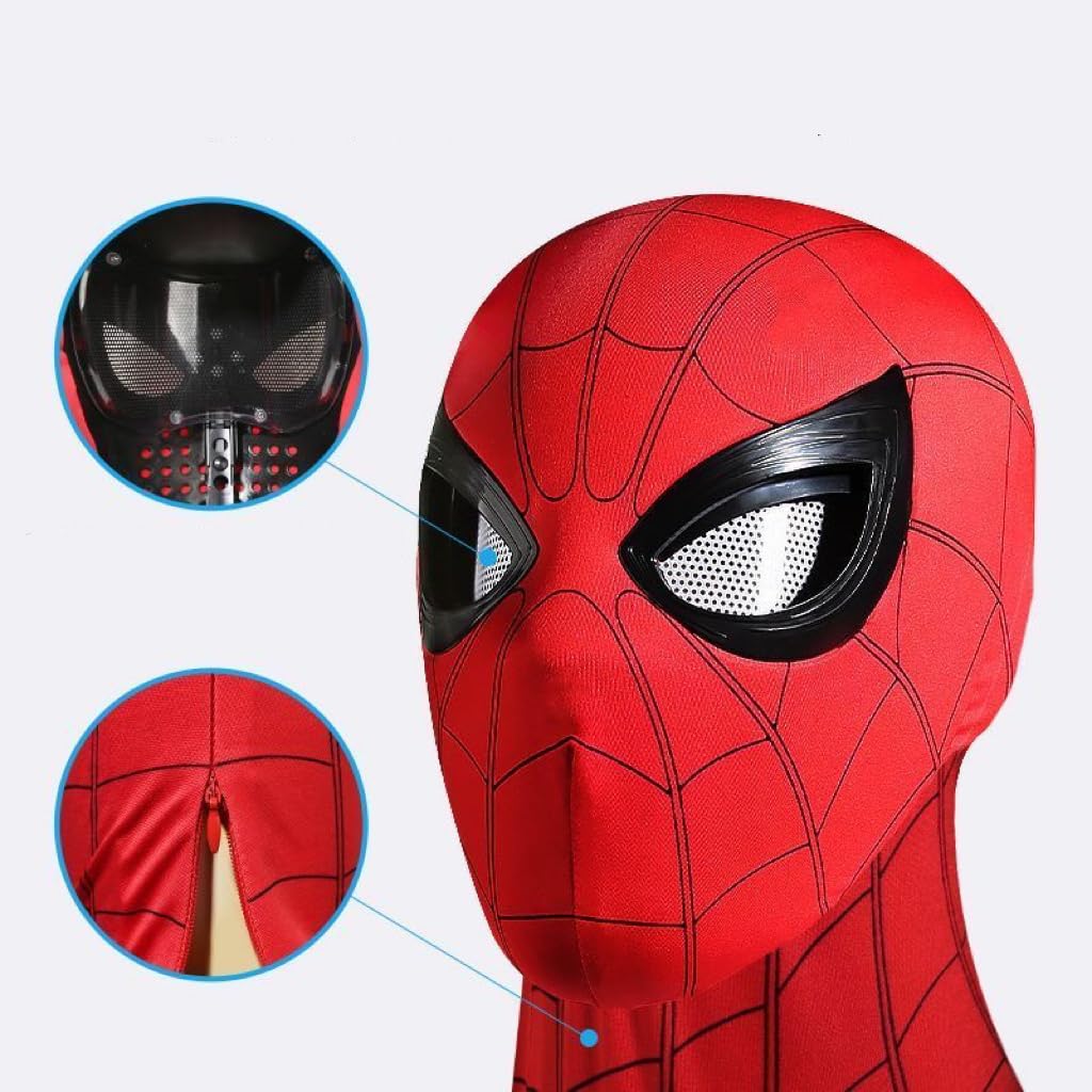 Realistic Spider Mask with Moving Eyes - Cosplay Costume Helmet for Kids, Teens & Adults - Perfect for Halloween, Superhero Parties & Comic Con - Cool Spiderman Gift for Boys Age 8-12 & 13+