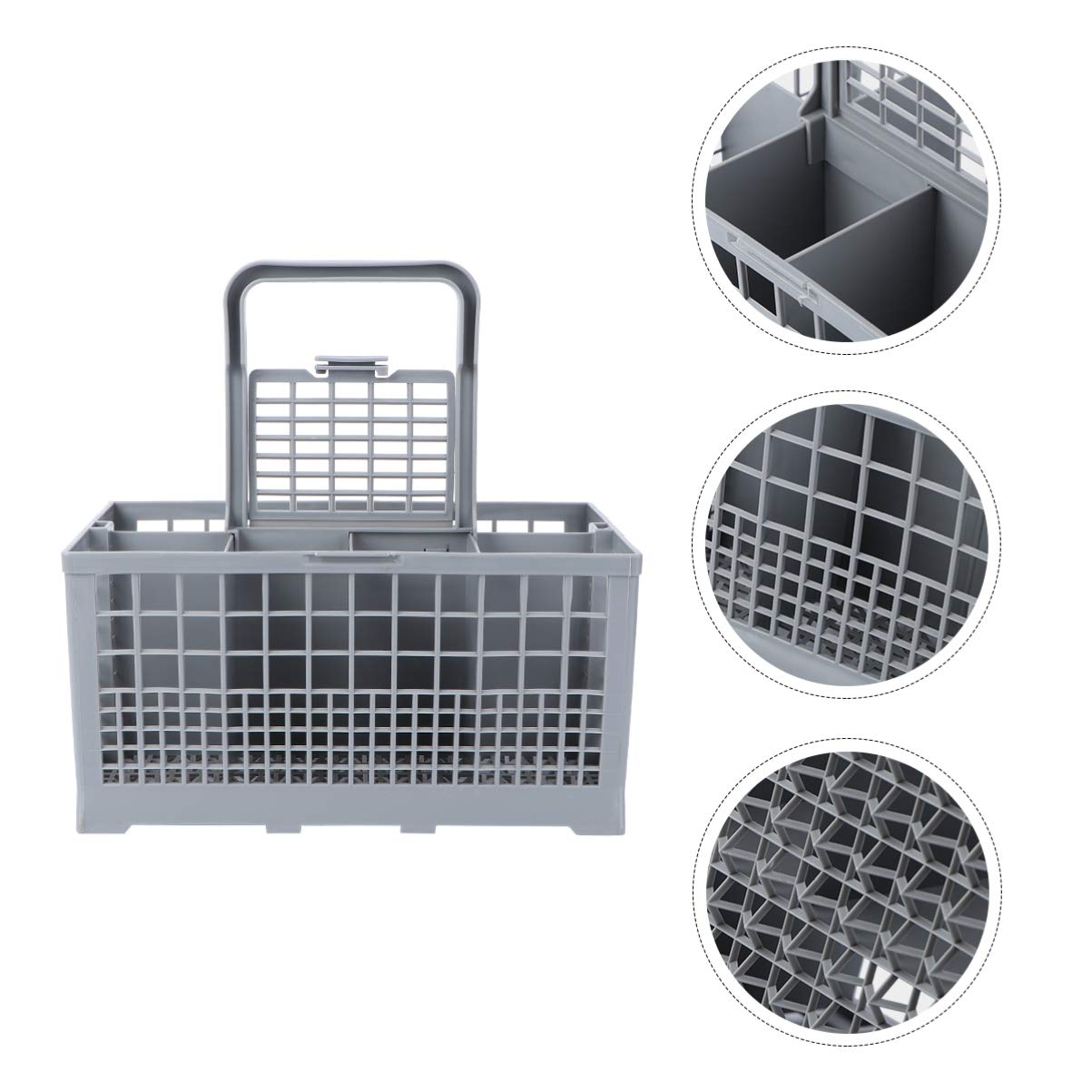 Hemoton Dishwasher Cutlery Basket - Plastic Utensil Holder for Spoons, Forks, Knives & Chopsticks | Dishwasher Safe Storage Rack for Flatware & Kitchen Tools | Perfect for Sink Organizing & Drying
